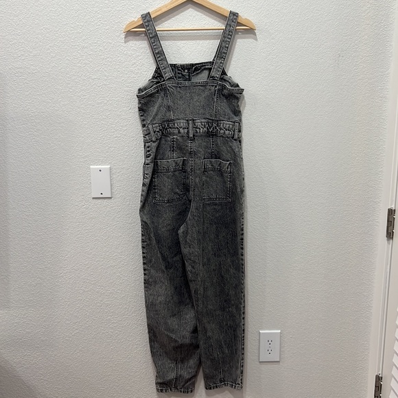 Black Washed Denim jumpsuit size 4 - Picture 5 of 8